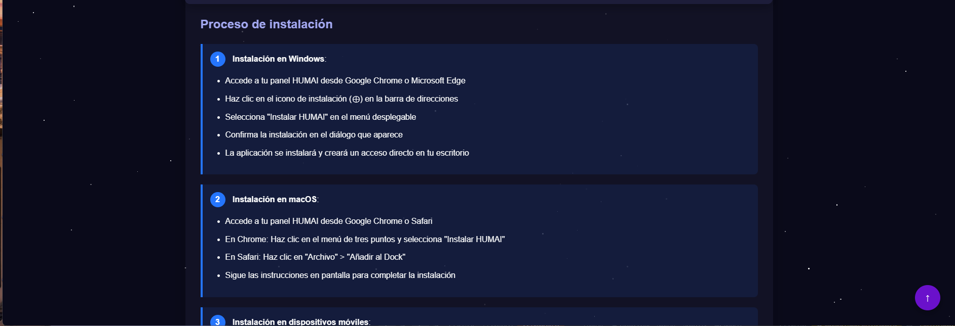 Instalación en Escritorio